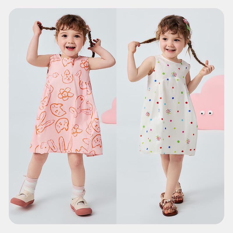 Mini Balabala Girls' 100% Cotton Summer Dress