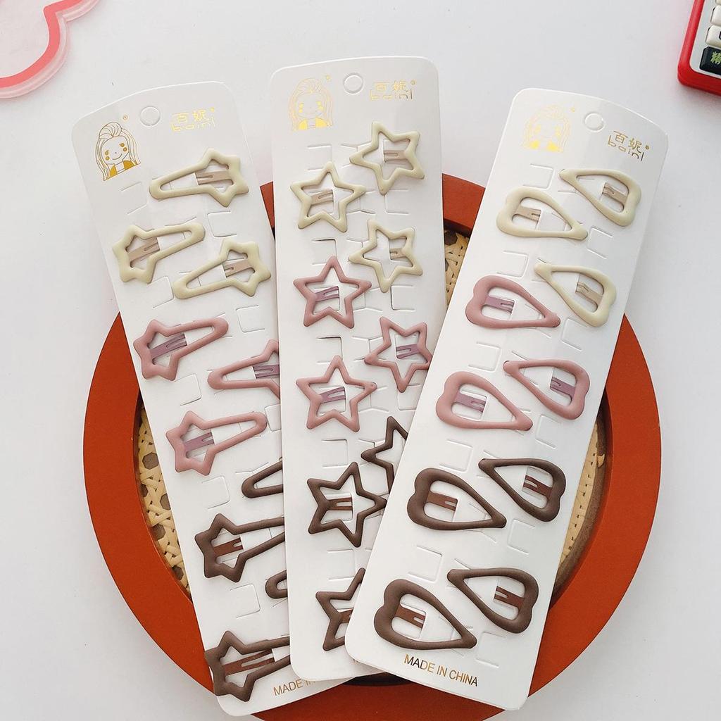 10 stücke Neue Koreanische Haarnadeln für Kinder Mädchen Milch Tee Farbe Prinzessin Haarspangen Bang Seite Clip Kleines Mädchen Haar zubehör