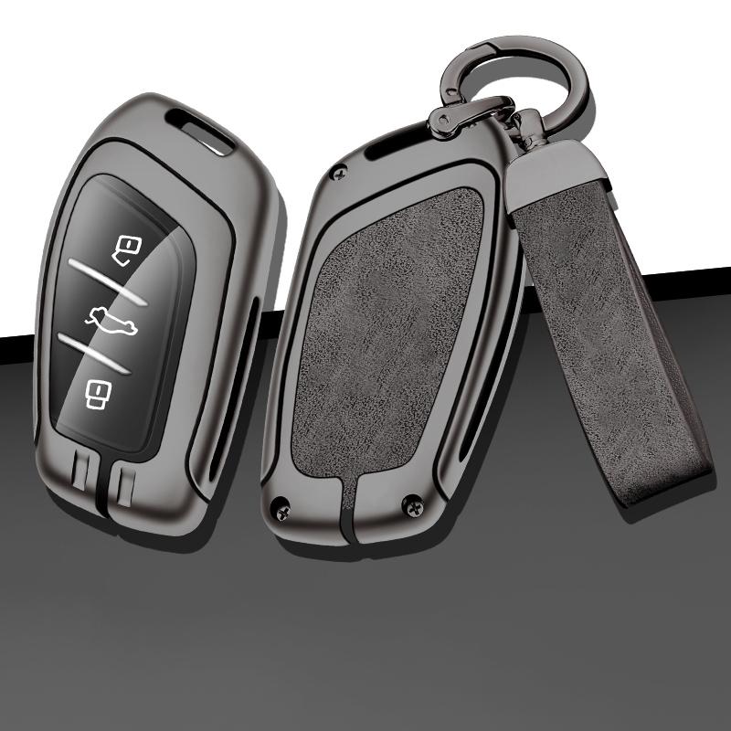 Zinc Alloy Leather Car Key Case Cover Fob Protector Shell For Mg Zs Ev Mg6 Ezs Hs Ehs For Roewe Rx5 I6 I5 Rx3 Rx8 Erx5
