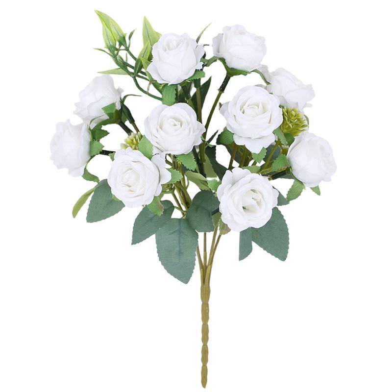 1/2 Stück Künstliche Rosenblumen Strauß Seiden-Falsche Blume für Hochzeitstisch Hausvase DIY Dekoration Geburtstagsparty Zubehör