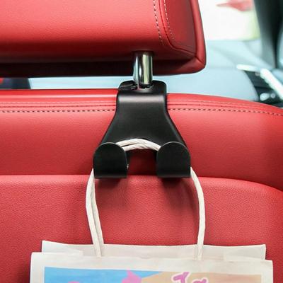 2pcs-Car Rear Seat Double Head Storage Hook Auto Seat Headrest Hanger Handbag Phone Holder Organizer Hook Clip Decor Car Gadget