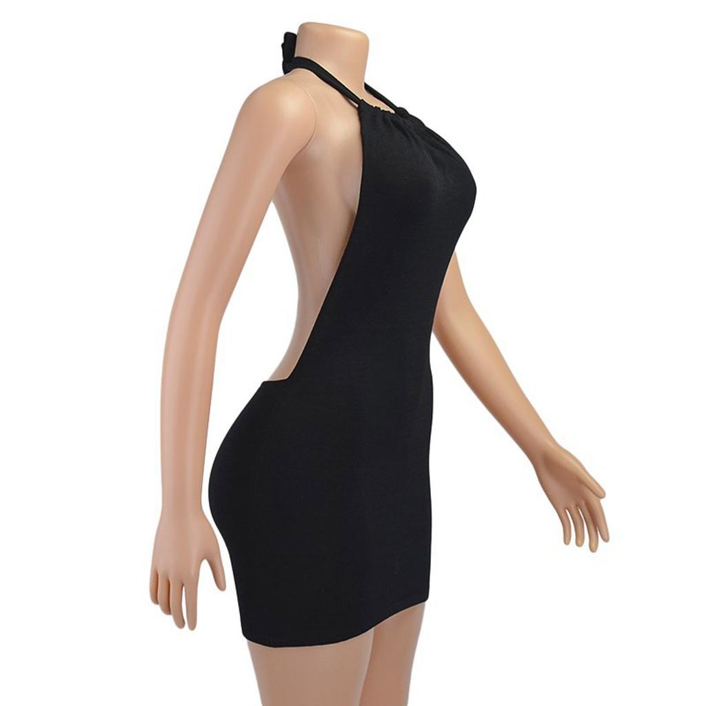 Women's Sexy Bandage Sling Dress Sleeveless Colid Summer Suspender Dress