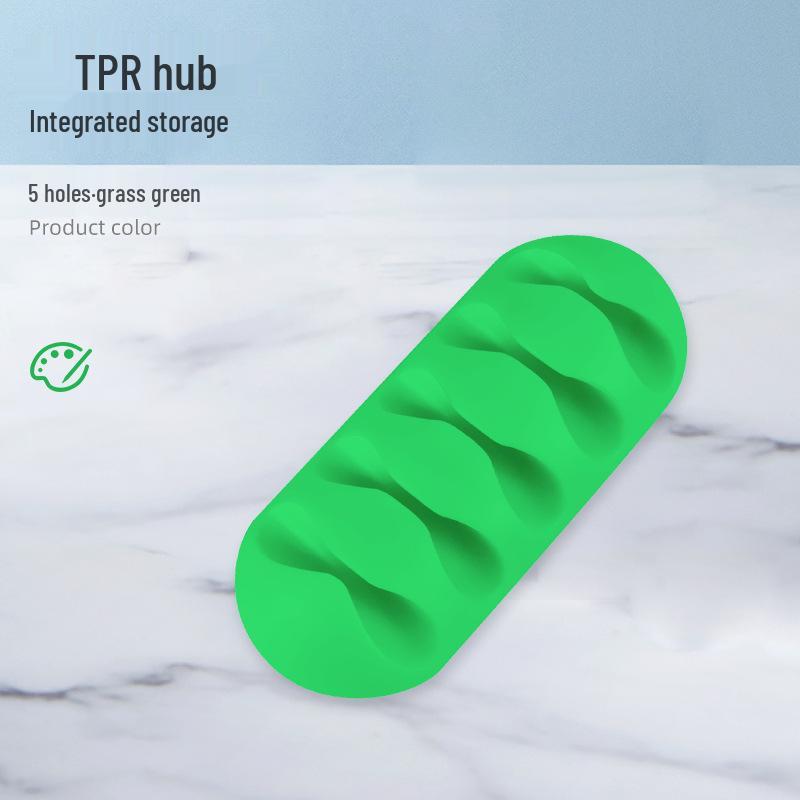 Multi-Hole Self-Adhesive Cable Organizer and Power Cord Holder