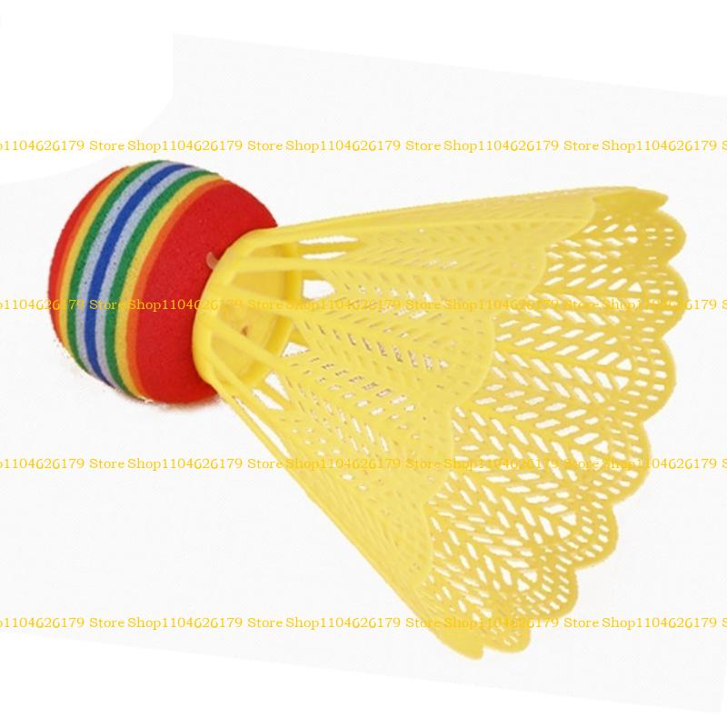 A1A2 10Pcs/set Rainbow Head Badminton Set Shuttlecock for Game Sport Entertainment For Player Play Nylon Plastic Badminton China Mainland