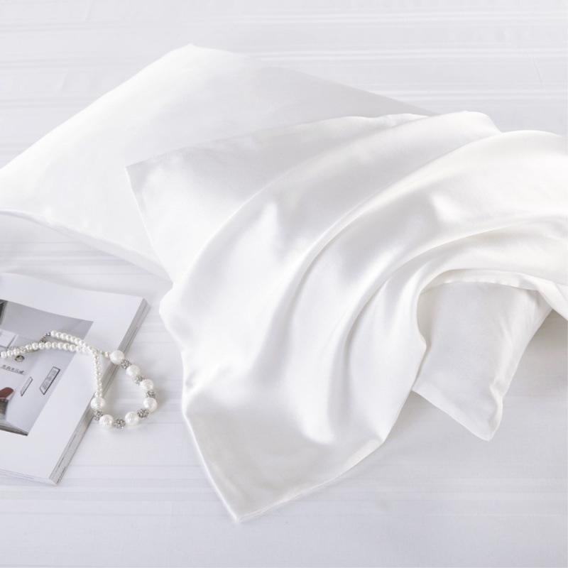 Ice Silk Imitation Pillowcase - Stain Resistant, Thickened, Pair Pack, Free Shipping