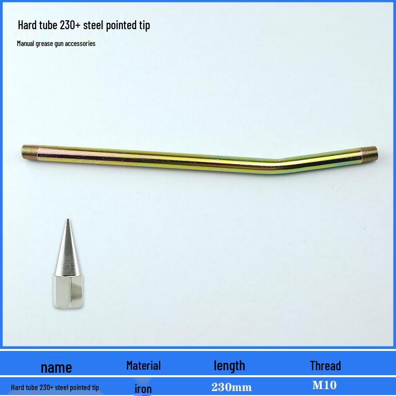 Comprehensive Grease Gun Accessory Kit with Nozzle, Manual, High-Pressure Pneumatic/Electric Tubes, Flexible Hose, Tip, Lock Pliers, and Flat Nozzle