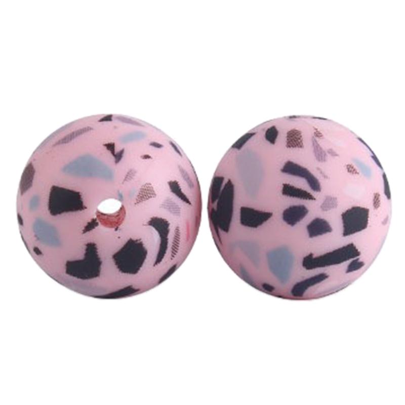 20 Stück Silikonperlen mit 15 mm Durchmesser Lebensmittelqualität Baby Beißringe Perlen Silikon BPA-frei für Halsketten Schnullerhalter