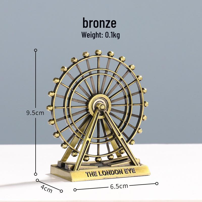 High-End Metal Landmark Building Model for Office & Living Room Decoration