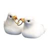 Objet décoratif - sct. - Couple de pigeons en plumes - 3 cm - Intérieur - Mixte