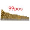 99pcs High Speed HS 4241 Steel Drill Bit Set Drill Straight Shank Auger Punch