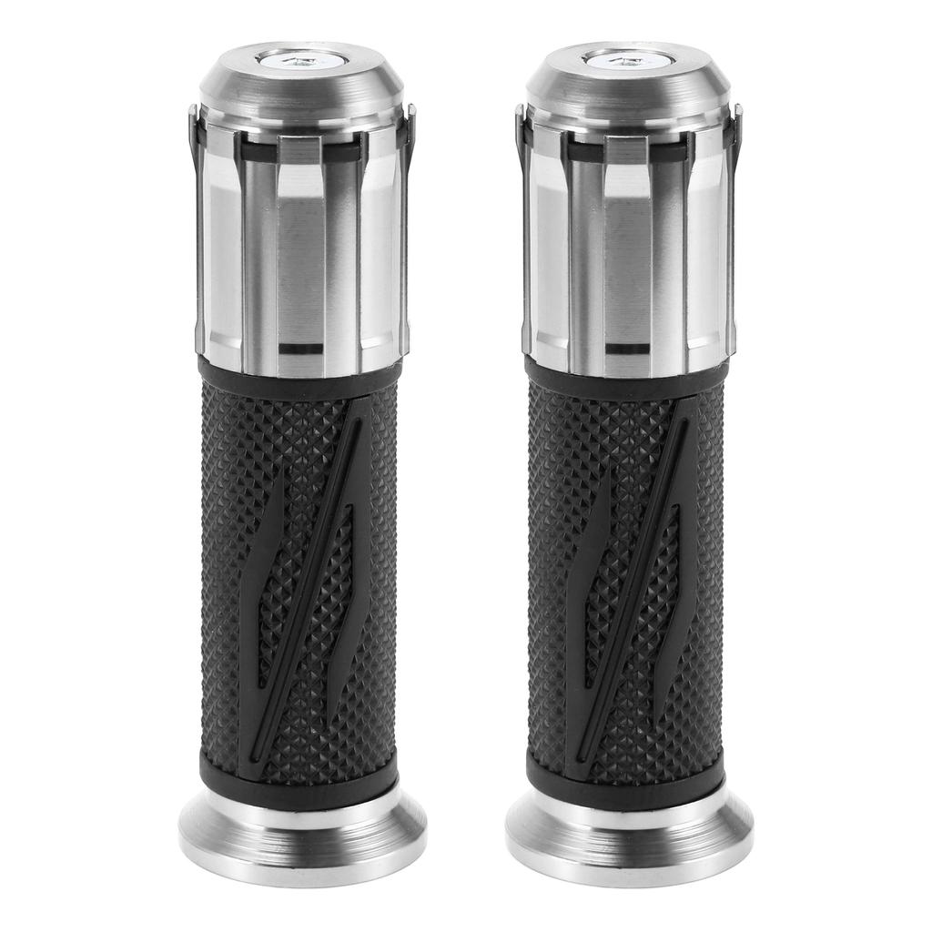 Motoforti 22mm 24mm Universal Motorcycle Hand Grips Cover Rubber Aluminum Alloy Handlebar Grip for Motorcycle Scooter 1 Pair