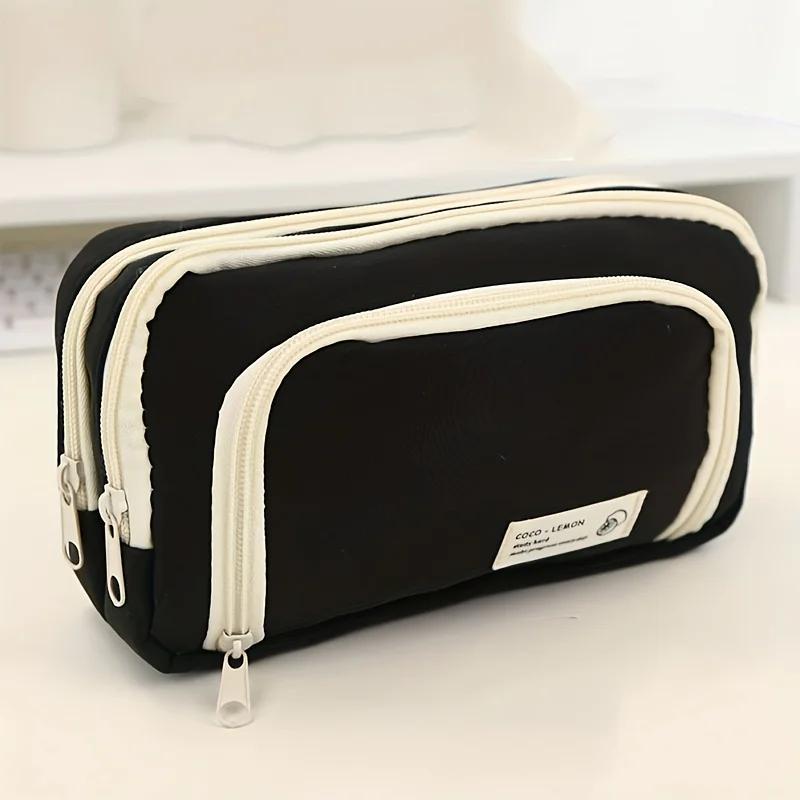1pc-Large Capacity Multifunctional Japanese Style High-value Pencil Case and Boxed Pens, Storage Supplies and Writing