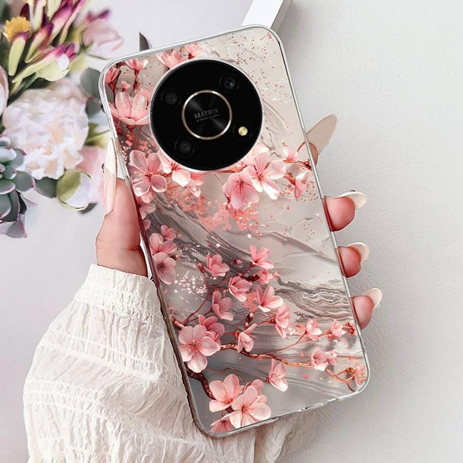 Silicone Case For Honor Magic 4 5 6 Lite Cover Popular Flower Butterfly Soft Slim TPU Back Cover For Honor Magic6 Lite Protector