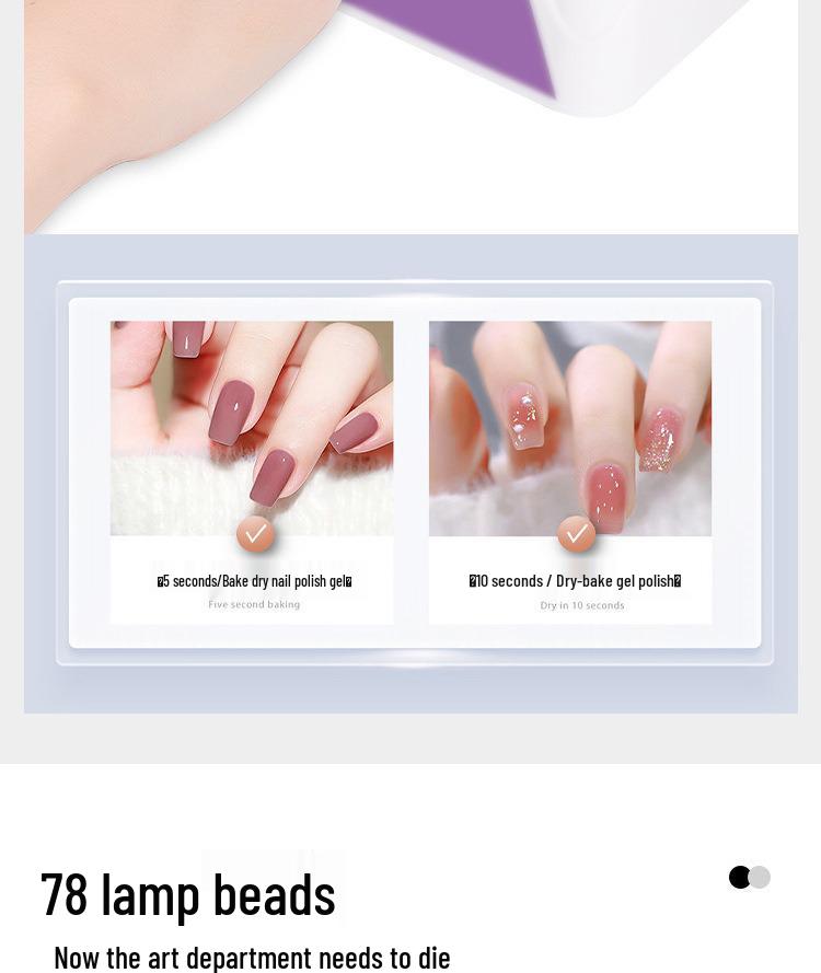 Portable Cross-Border Nail Lamp with UV/LED Dual Light for Quick-Dry, Wearable, Special Nail Phototherapy