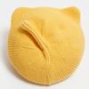 Knitted Yarn Kids Beanie Hat Korean Style Cat Ear Beret Girls Knit Beret Hat  Autumn Winter Wear