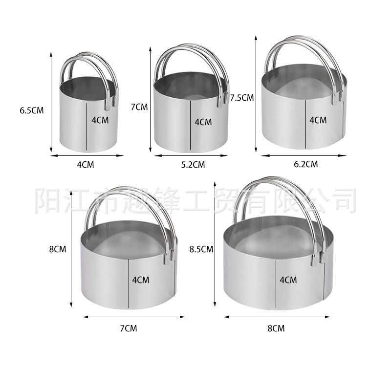 

5 шт. Форма для сконов, пирожных, печенья из нержавеющей стали с ручкой, набор вырубок для печенья, волнистая вырубка для печенья с круглым зубчатым режущим инструментом