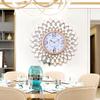 Large Creative Mirror Diamond Clock Simple Silent Wall Watch Fashionable Modern Personalized Living Room Wall Clock