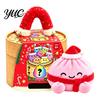 Stuffed Food Plushie Christmas Dumpling Toy with Steamer, Plush Steamed Bun Squeeze Toy, Stress Relief Giant Decoration for Home and Office