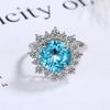 Lindon Classic Copper Alloy Zircon Ring Ladies Jewelry Wedding Promise Party Gift