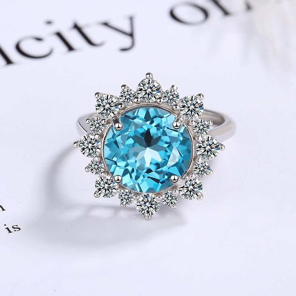 Lindon Classic Copper Alloy Zircon Ring Ladies Jewelry Wedding Promise Party Gift