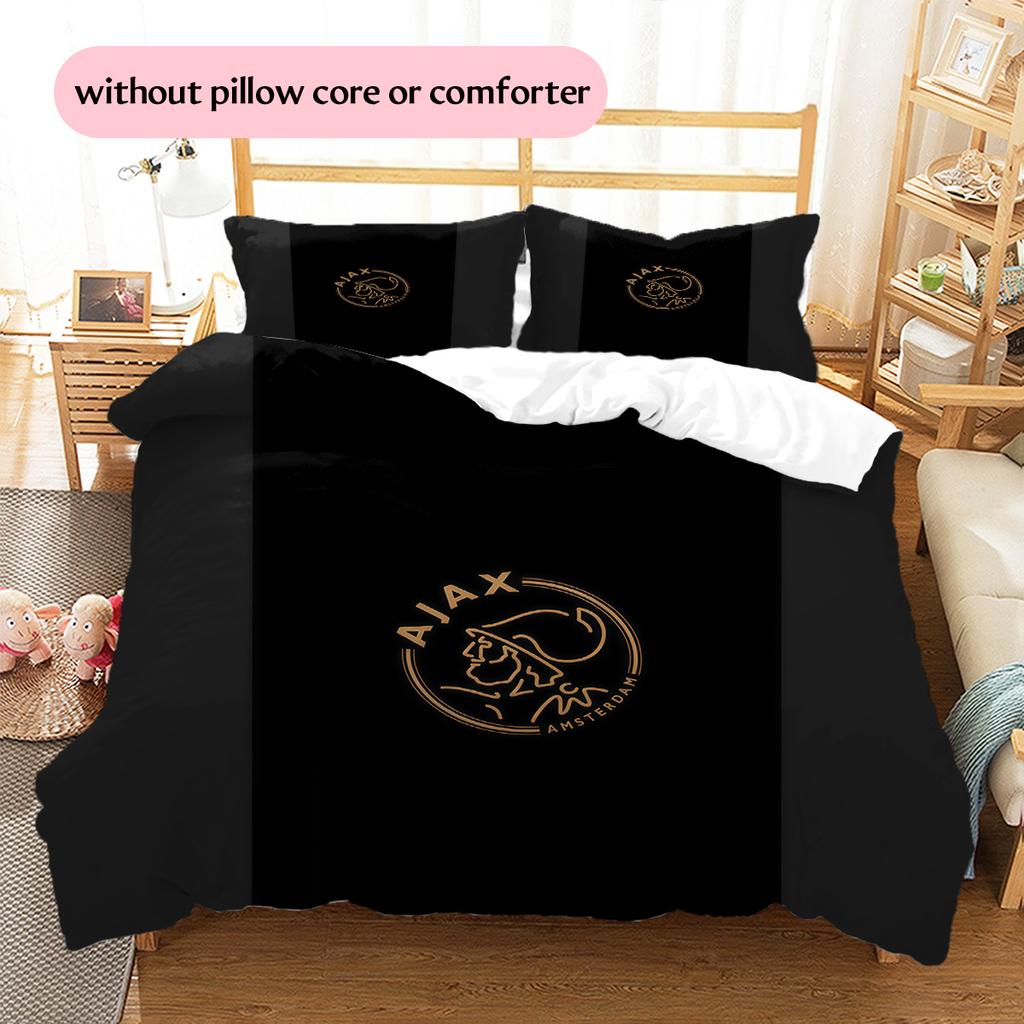 AFC Ajax Pattern Bedding Quilt Set  Home Decoration  Gift (1 * Duvet Cover + 2 * Pillowcase  Without Core)