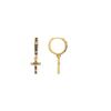 Luxenter Earrings with Multi-colored Zircon 18k Gold Finish - Zemu