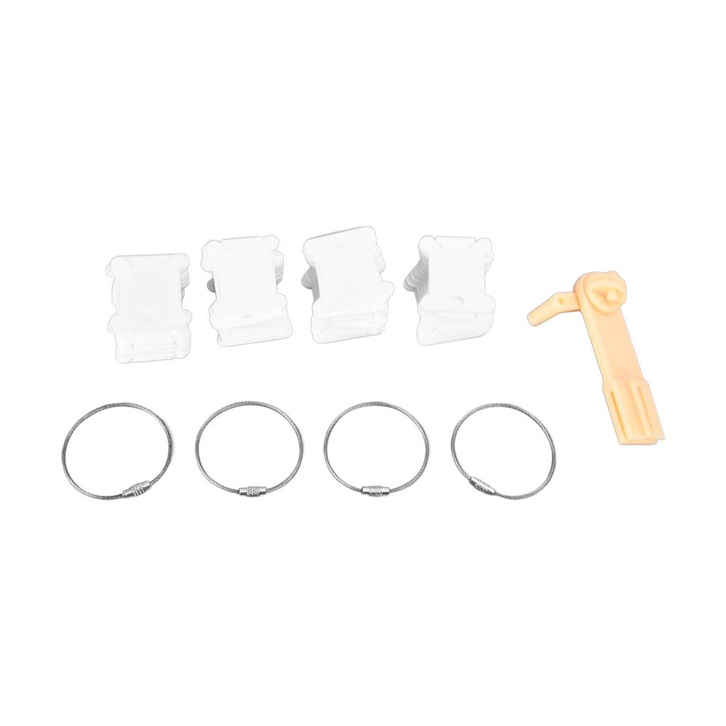 120pcs Plastic Floss Bobbins White Convenient Embroidery Thread Organizer with Manual Winding
