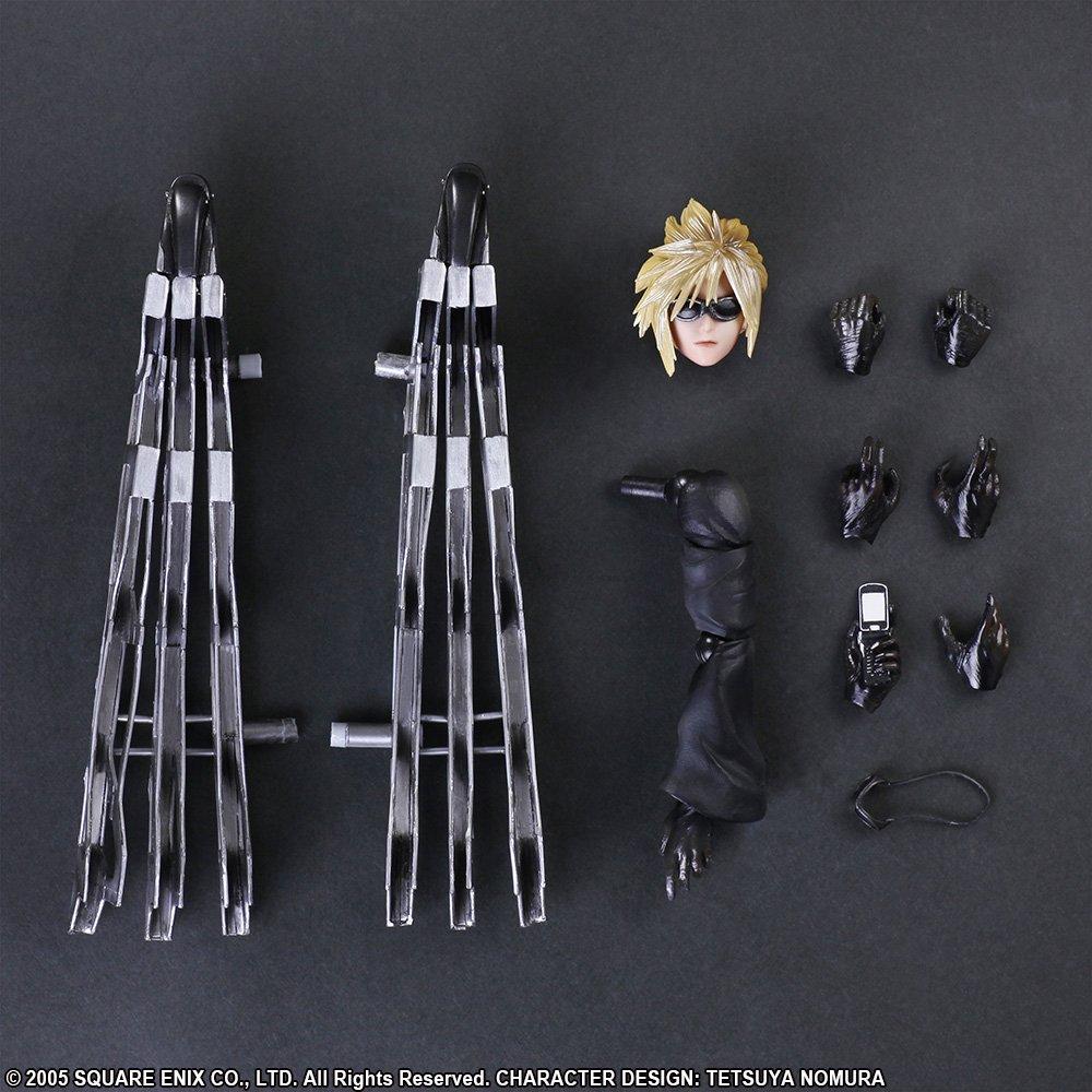 PLAY ARTS Kai FINAL FANTASY VII ADVENT CHILDREN Cloud Strife Fenrir PVC painted movable figure &
