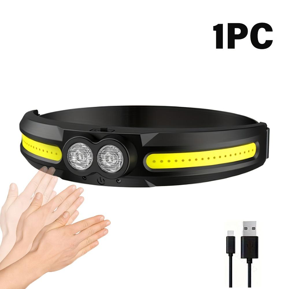 

Portable USB Rechargeable Headlamp 2x XPE + 2x COB LED Bulbs Four Lighting Modes Battery Level Indicator