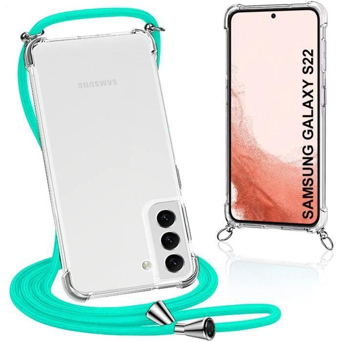 Coque de Protection - PROSHOP - Samsung Galaxy S22 - Souple - Transparent-Vert - Microdot