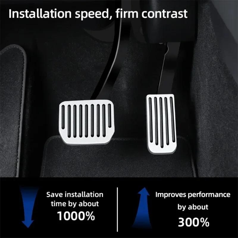 Car Foot Pedal Pads Covers For Tesla model y juniper 2025  Model 3 Highland 2025 anti Slip Accelerator Brake Rest Pedal