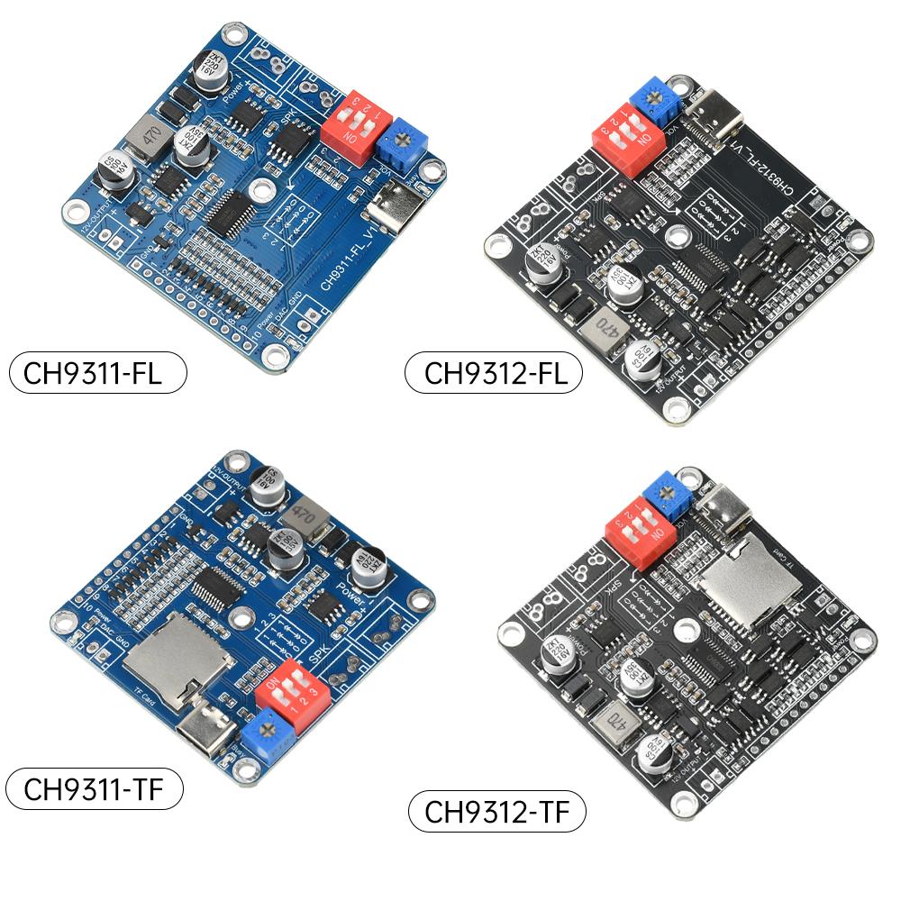 CH9311 Voice Playback Module 10-channel 1-to-1 control MP3 Music Player Audio Amplifier  8MB memory/insert TF card DC 6-35V 20W