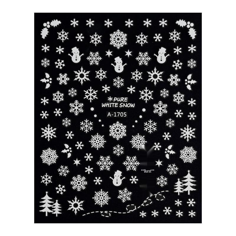 Autocolante de Crăciun 3D Laser Argint Ren & Fulg de Nea