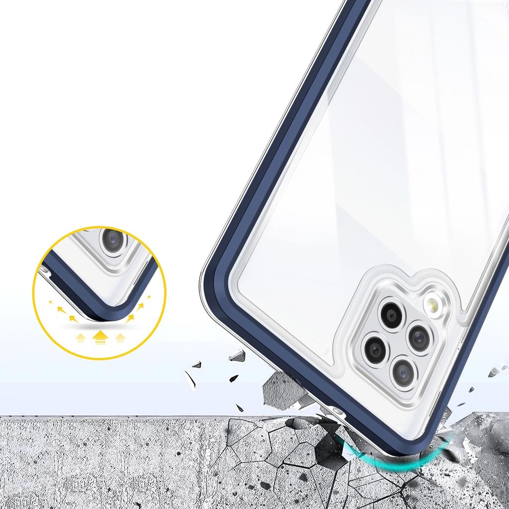 Clear 3In1 Case For Samsung Galaxy A42 5G Gel Cover With Frame Blue