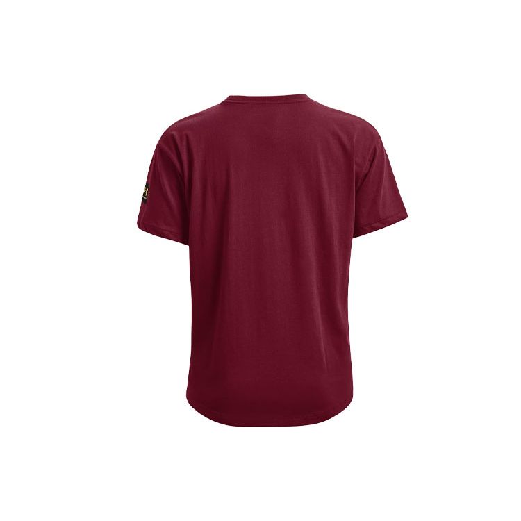 Under Armour Cny Spring Festival Series Tiger Pattern Printed Blended Crew Neck Short Sleeve T-Shirt Women T-Shirt Crimson 1366121-626