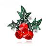 Christmas Fruit Themed Brooch, Fashionable Jewelry Accessories For Women, High-Value Holiday Accessories, Preferred Christmas Gift For Friends