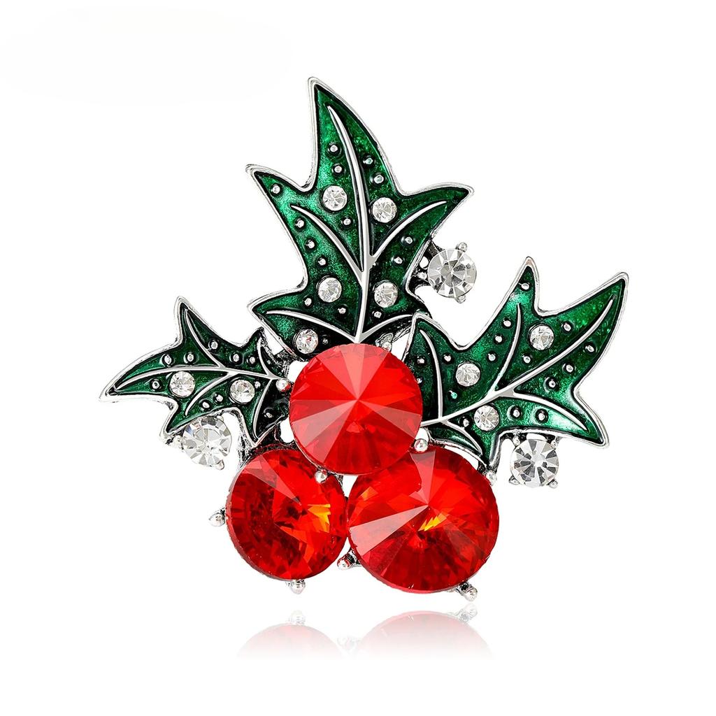 Christmas Fruit Themed Brooch, Fashionable Jewelry Accessories For Women, High-Value Holiday Accessories, Preferred Christmas Gift For Friends
