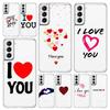 Handyhülle für Samsung Galaxy S24 Ultra S23 FE S22 S20 S21 5G S10 S9 Plus S10E S8 Silikon Klar Ich liebe dich Rosa Herz Hülle