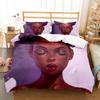Bedding 3D Print Fashionable African Girl Comforter Bedding Sets Duvet Cover Pillowcases Double Single Bed Jogo De Cama Casal