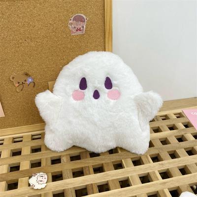 Cute Ghost Cartoon Canvas Bag Plush Bag  Casual All Match Messenger Bag Shoulder Bags Women Bag Purse