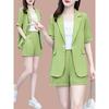 Small Suit Slim Casual Fashion Suit Women's Summer Western Style Professional Shorts Fashionable Suit Two-piece Set