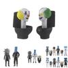 4.5 Inch Pvc Toilet Tv Human Model Figurine Clock Office Desk Decor Set Of 12