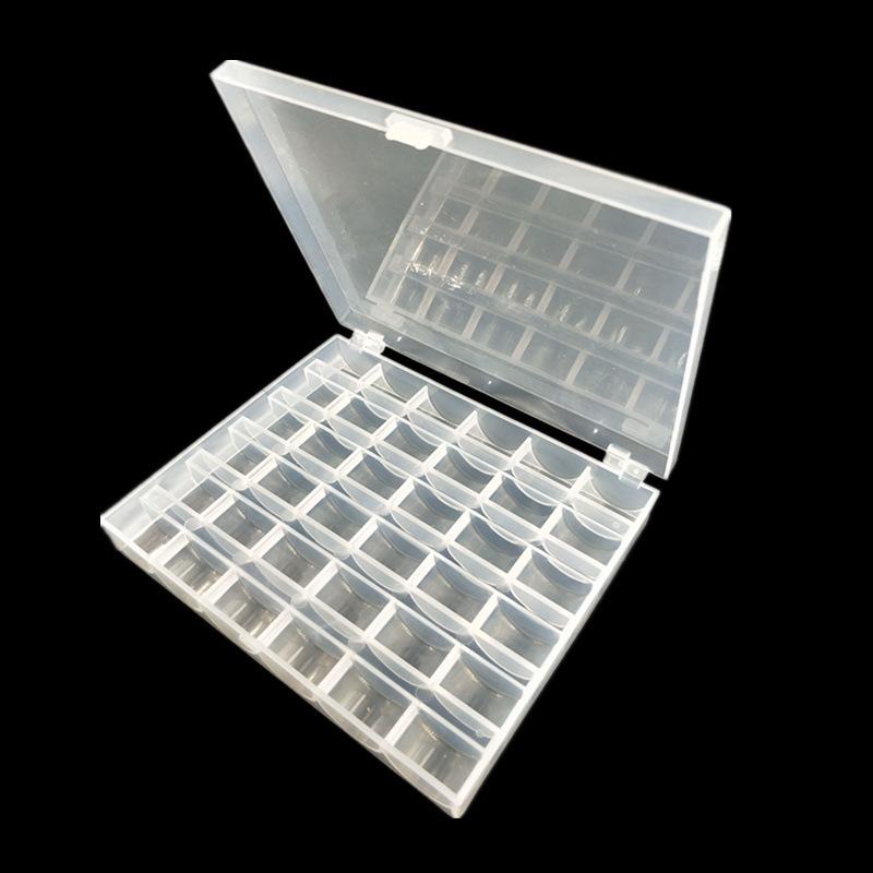 25/36 Grid Spool Clear Plastic Case Box Sewing Machine Bobbins Storage Case Empty Bobbin Box
