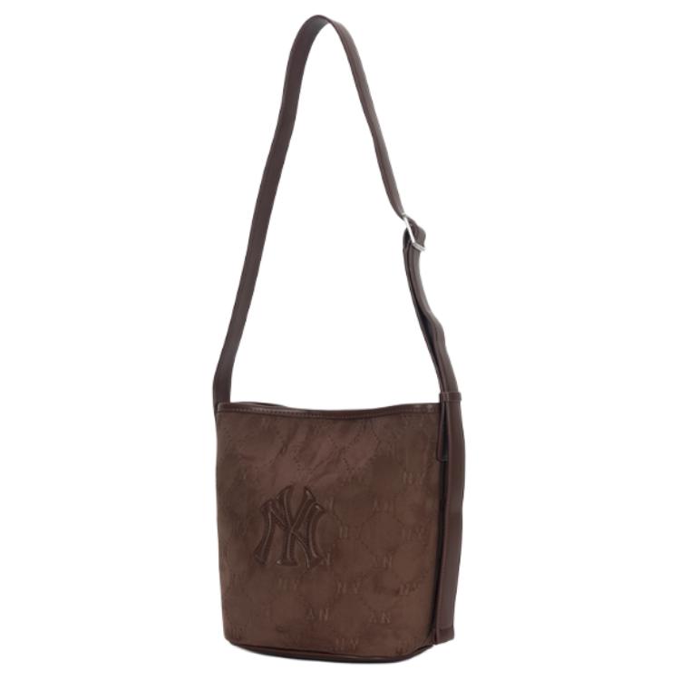 

MLB 25FW New York Yankees Sports Leisure Fashion All Over Print Polyester Shoulder Crossbody Bag Women bags Brown 3ABMMC25N-50BRD Shopping Bag Set(Basic Set+Shopping Bag)