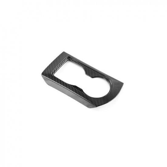Carbon Fiber Front Water Cup Holder Cover Trim For Isuzu D-Max Dmax 2021 2022