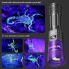 Flashlight UV Light USB Battery Display Telescopic Zoom 5 Modes