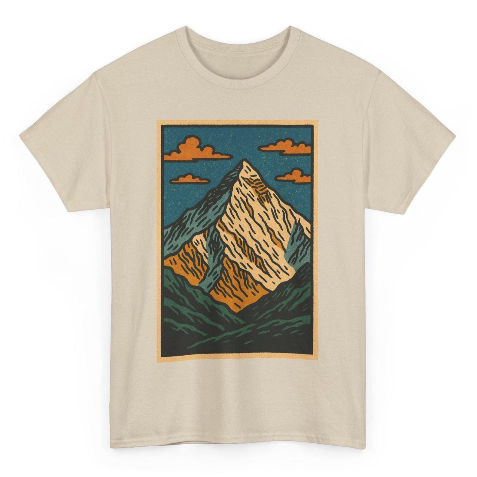 Everest T-Shirt: Retro Comic Mountain Graphic Tee S