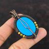 Sleeping Beauty Turquoise Pendant Copper Wire Wrapped Pendant Handmade Pendant Copper Wire Wrap Jewelry Dainty Gemstone Pendant Gift For Mom