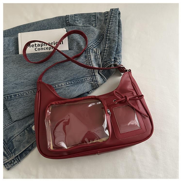Girls Two Dimensional Transparent Tote Bag With Large Capacity For Daily Commuting