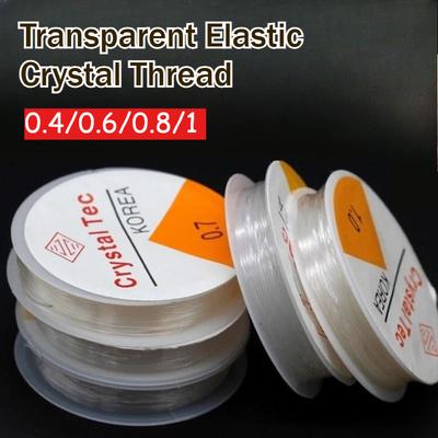 Transparente elastische Kristalllinie Perlfaden Schnur Drahtfaden für Schmuckherstellung Perlen Armbanddraht Angelschnur Seil
